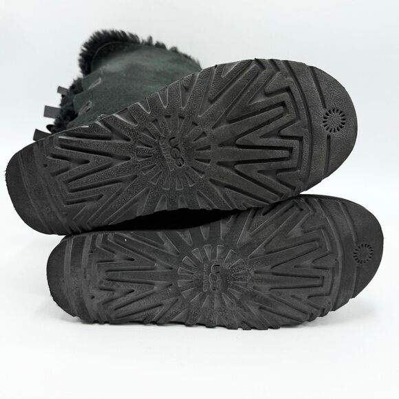 UGG Bailey Boot II Tall Black Suede Fur Lined Winter Boots - US Women 6 / EU 37 - Picture 12 of 13